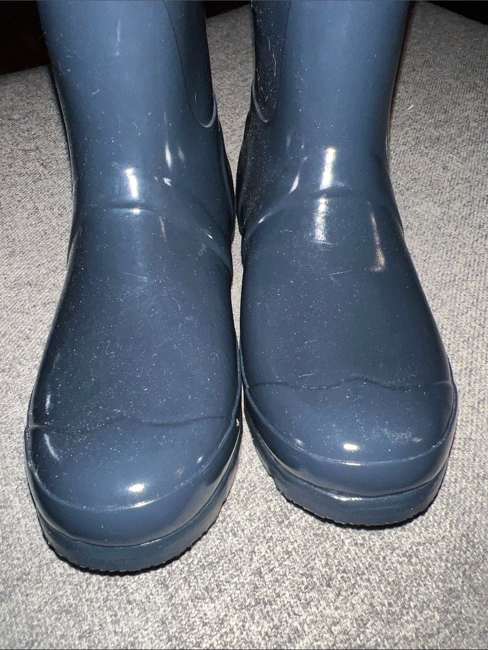 Hunter Tall Rain Boots in Navy with Red Logo Trim NWOT 7 - Picture 7 of 13